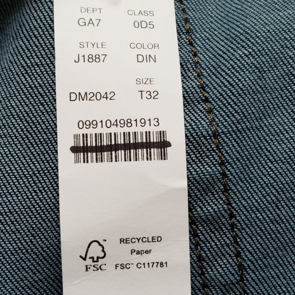 J, Crew Tall 9" Toothpick Jeans Mid Rise Size T32 Point Lake Wash NWT $128 J1887 - Picture 8 of 8